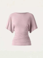 Casual Printed Batwing Sleeve Top