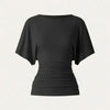 Casual Printed Batwing Sleeve Top