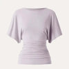 Casual Printed Batwing Sleeve Top